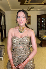 Antique Gold Sharara Set