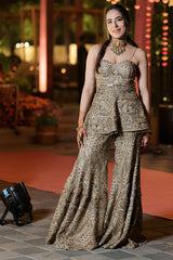 Antique Gold Sharara Set