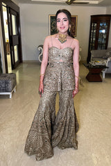 Antique Gold Sharara Set