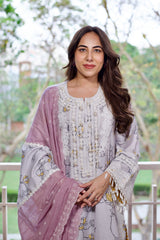 Lilac Bloom Kurta Set