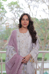 Lilac Bloom Kurta Set