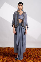 No Drama Dhoti Skirt Set