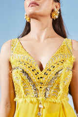 Yellow Fantasy Sharara set