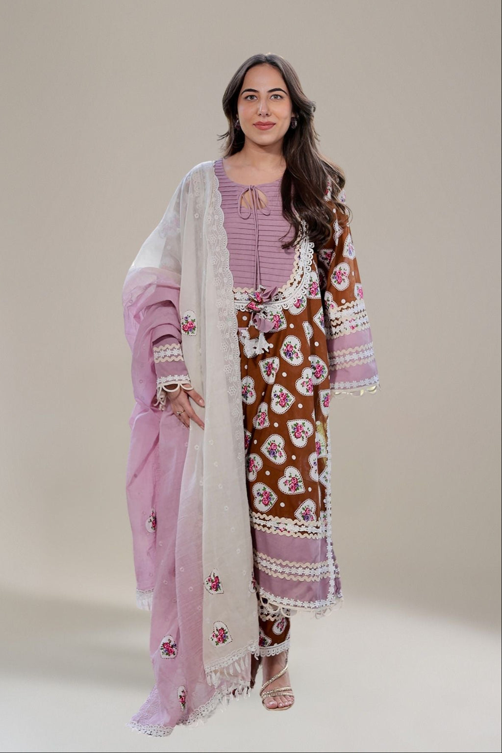 Cinnamon Heart Kurta Set – Siyona By Ankurita