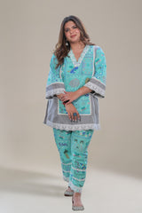 Aqua Bloom Co-ord Set