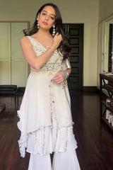 Ivory Fantasy Sharara Set