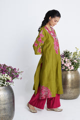 Hara Bootedaar Kurta Set