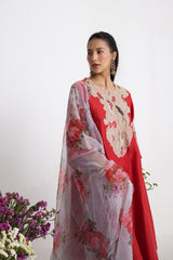 Laal Bootedaar Kurta Set