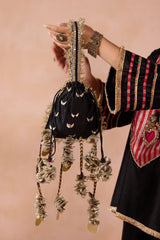 Jhilmil Potli - Black & Red