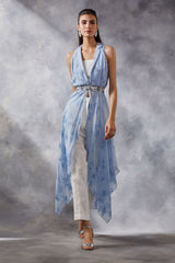 Ivory Co-ord Set with Belted Cape