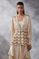 Beige Asymmetric Co-ord Set