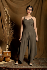 Bohemian Gray Jumpsuit with Jacket