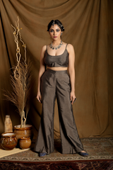 Navy Blue High-Low Cape Set