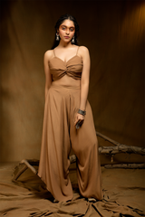 Bohemian Beige Dhoti Set