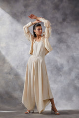 Beige Jumpsuit with Shrug