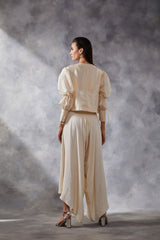 Beige Jumpsuit with Shrug