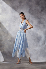 Ivory Co-ord Set with Belted Cape