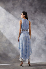 Ivory Co-ord Set with Belted Cape