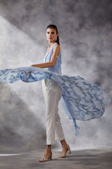 Ivory Co-ord Set with Belted Cape