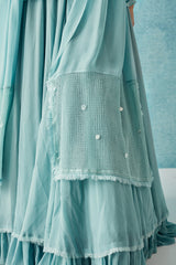 Aqua Peplum & Lehenga Set