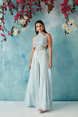 Oceanic Blue Sharara Set