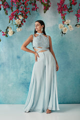 Oceanic Blue Sharara Set