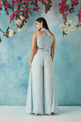 Oceanic Blue Sharara Set