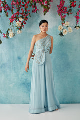 Oceanic Rendezvous Belted Jumpsuit