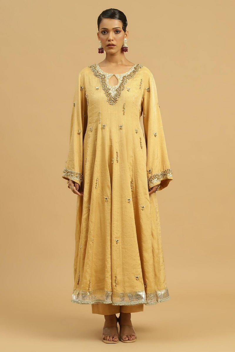 Sunehri Anarkali set