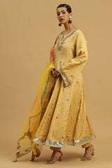 Sunehri Anarkali set