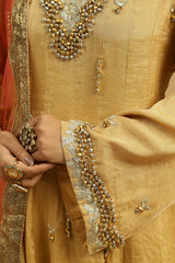 Sunehri Anarkali set