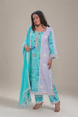 Aqua Bloom Kurta Set