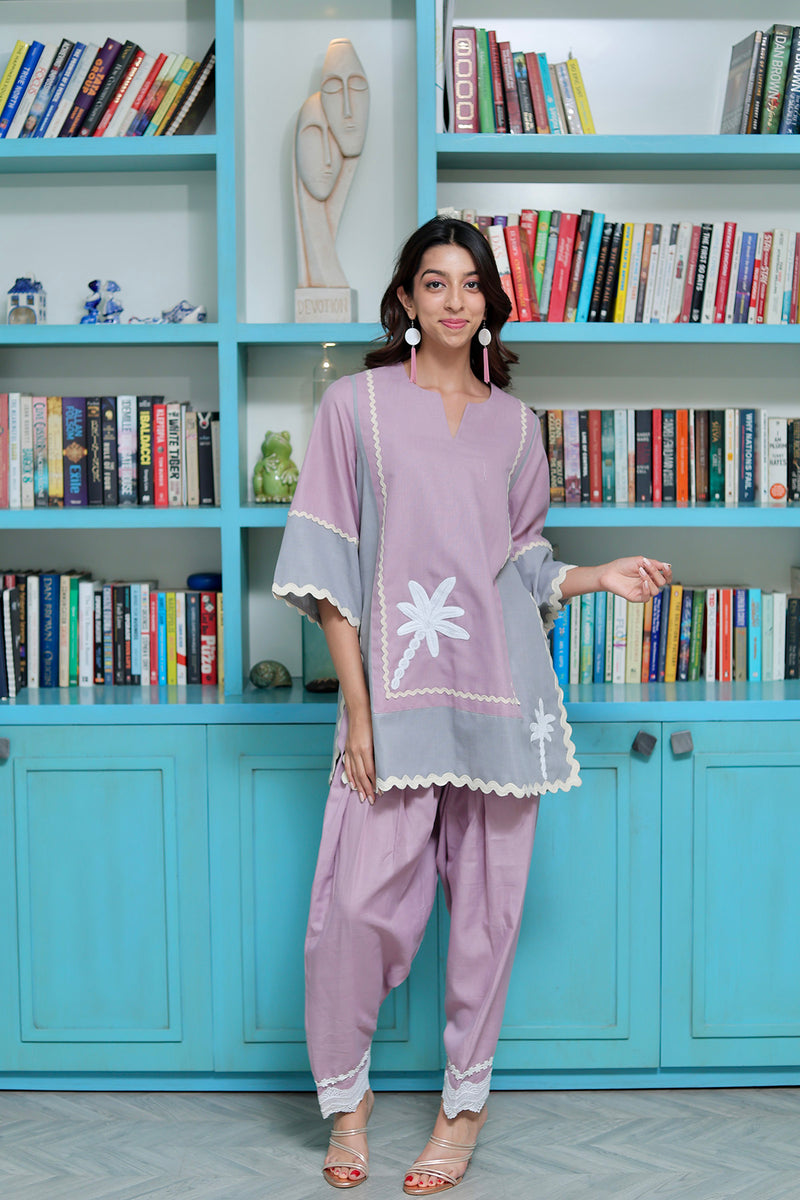 Lilac Lagoon Co-ord Set – Siyona By Ankurita