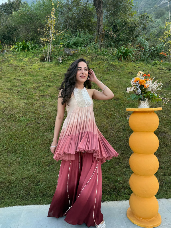 Ruby Rosé Sharara Set