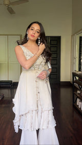 Ivory Fantasy Sharara Set