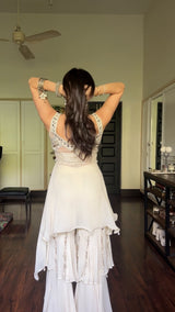Ivory Fantasy Sharara Set
