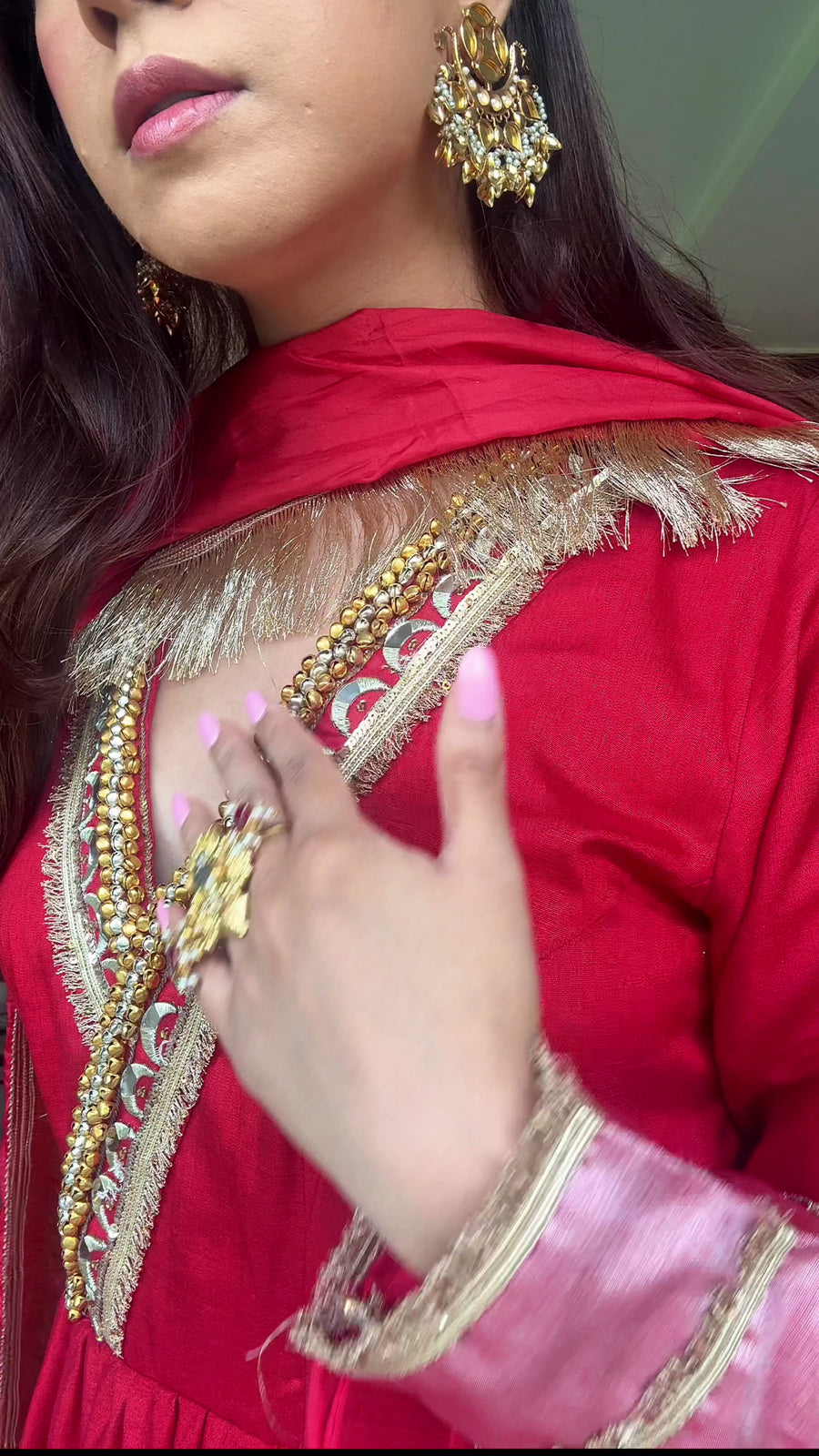 Sindoori Anarkali Set