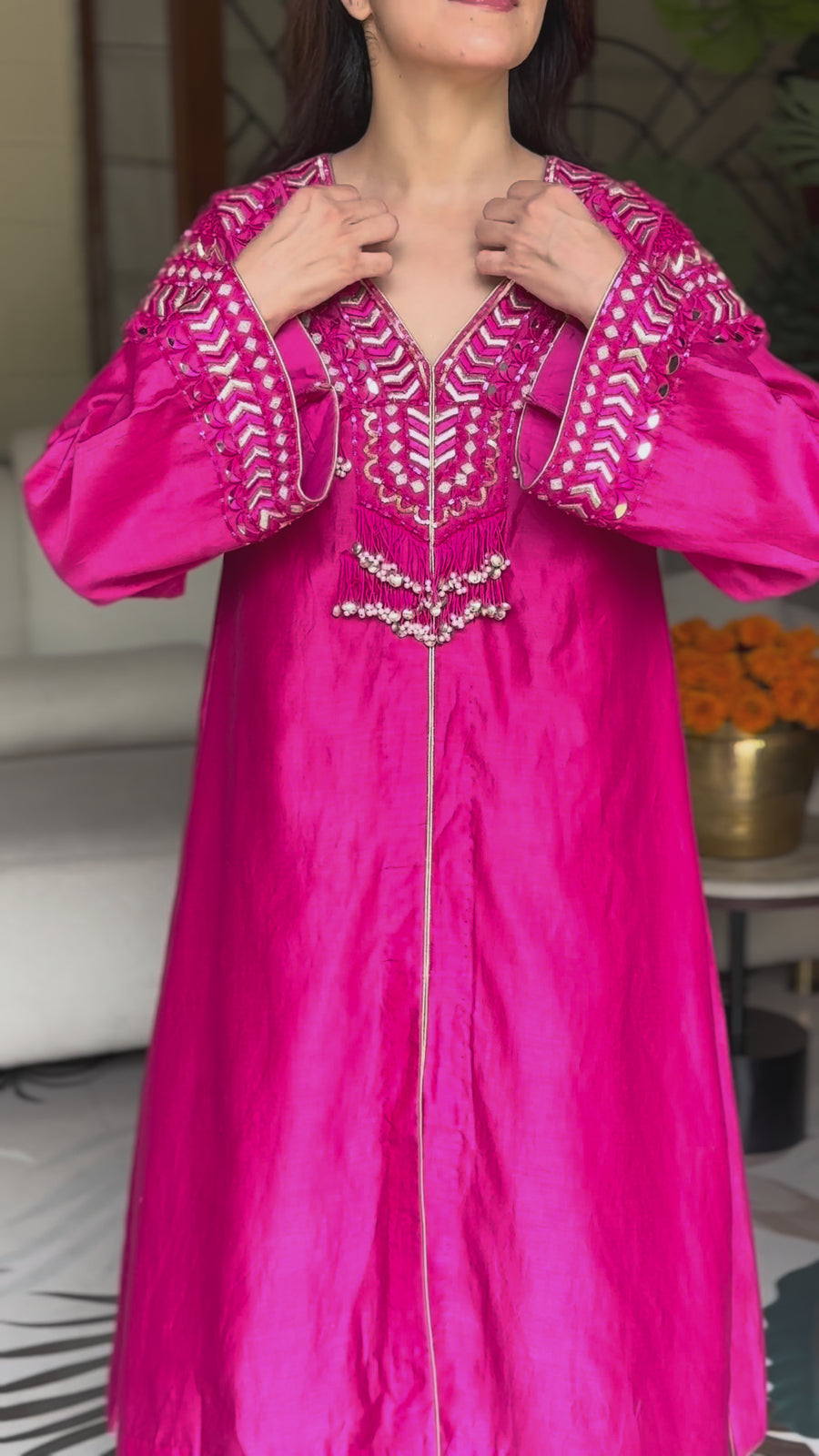 Gulabi Kurta set
