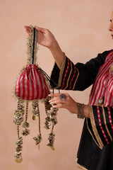 Jhilmil Potli - Black & Red