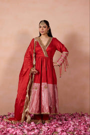 Sindoori Anarkali Set